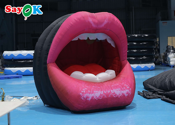 Tarpaulin Custom Inflatable Products For Pub Music Party Mouth Lip Model Decoration