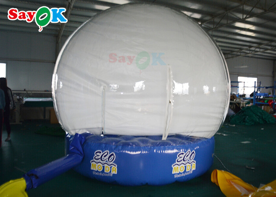 3m PVC Clear Dome Inflatable Bubble Tent Christmas Theme Snowman For Event Advertisement