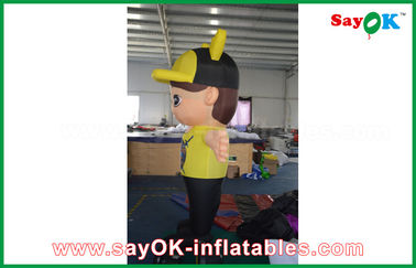 Inflated Cartoon Characters Oxford Cloth Inflatable Cartoon Characters Yellow Boy Children For Advertising