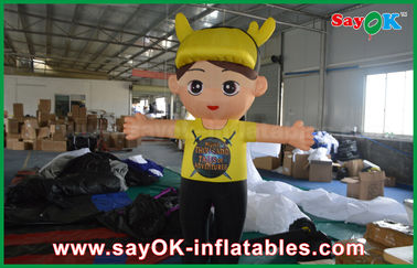 Inflated Cartoon Characters Oxford Cloth Inflatable Cartoon Characters Yellow Boy Children For Advertising