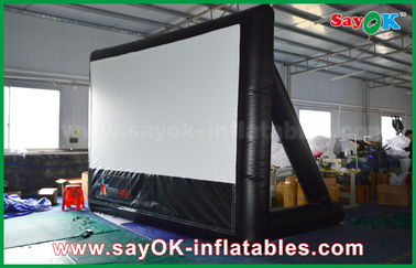 Outdoor Inflatable Projection Screen 7mLx4mH Inflatable Movie Screen PVC Material WIth Frame For Projection