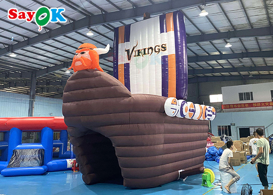 Large Inflatable Tent 210D Oxford Pirate Ship Theme Inflatable Tunnel For Advertising