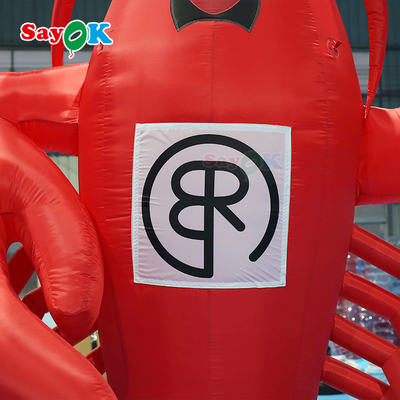 Giant Inflatable Cartoon Characters Lobster Model 4mH Red Colour Advertising Inflatable