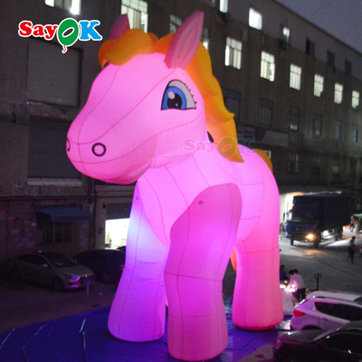 Customized 10m Inflatable Unicorn Balloon Advertising Model Cartoon Type Inflated Cartoon Characters