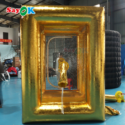 Gold Large Advertisng Inflatable Money Machine Crash Cube For Promotion