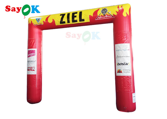 Square PVC Tarp Closed Air Inflatable Arch Custom 4.2x3.6x0.6m