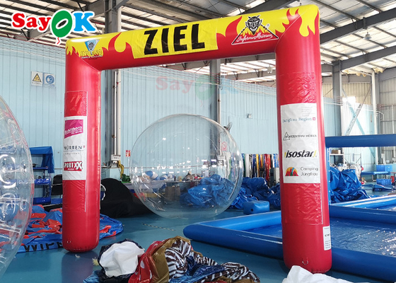 Square PVC Tarp Closed Air Inflatable Arch Custom 4.2x3.6x0.6m