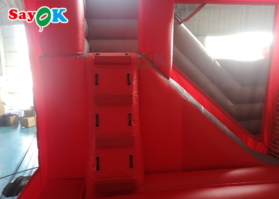 Fire Truck Themed Inflatable Bouncing Castle For Children Amusement Park