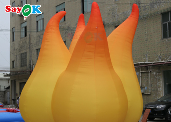 Event Decoration 5m Inflatable Flame Model With LED Light Inflatable Advertising Balloons