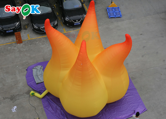 Event Decoration 5m Inflatable Flame Model With LED Light Inflatable Advertising Balloons