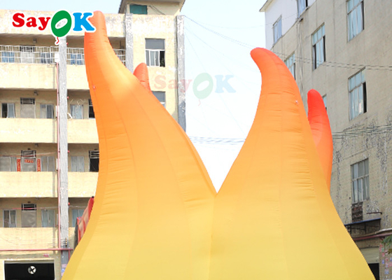 Event Decoration 5m Inflatable Flame Model With LED Light Inflatable Advertising Balloons