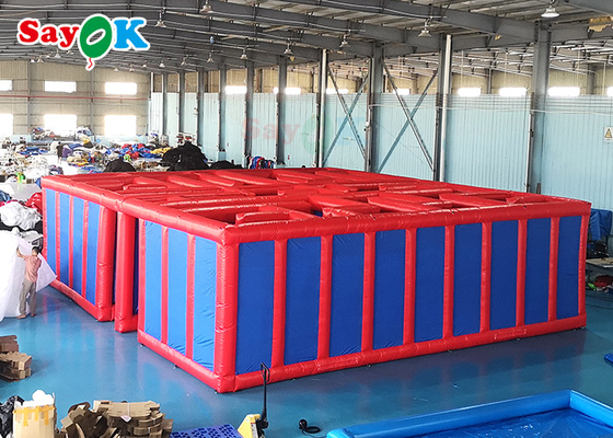 10x10x3m Outdoor Inflatable Maze Happy Weekend Logo Printing Inflatable Games For Kids