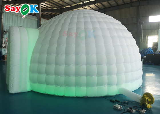 6x5x3.2m Pure White Inflatable Dome Tent With LED Lights