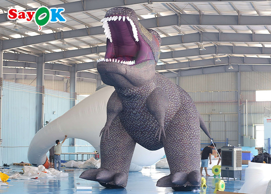 Blow Up Cartoon Characters Ferocious Dinosaur Inflatable Cartoon Characters 5m For Exhibition