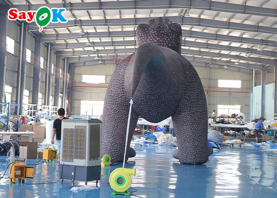 Blow Up Cartoon Characters Ferocious Dinosaur Inflatable Cartoon Characters 5m For Exhibition