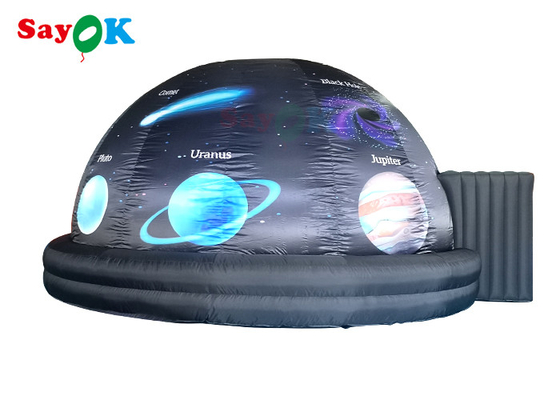 6m Printed Inflatable Planetarium Black Projection Dome Tent For Science Display