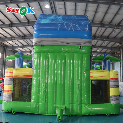 Giant Bouncy Slide Commercial Water Inflatable Bouncer Slide With Pool Cartoon Characters For Teenagers