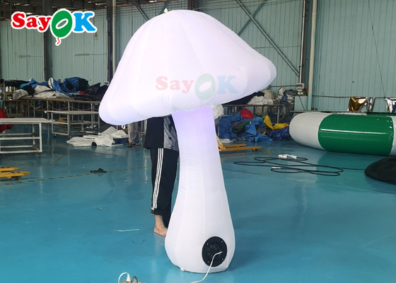 Full Printing Color Giant Inflatable Mushroom Decoration With Blower