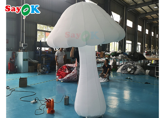 Full Printing Color Giant Inflatable Mushroom Decoration With Blower