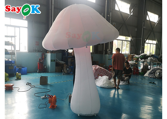 Full Printing Color Giant Inflatable Mushroom Decoration With Blower