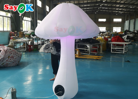 Full Printing Color Giant Inflatable Mushroom Decoration With Blower