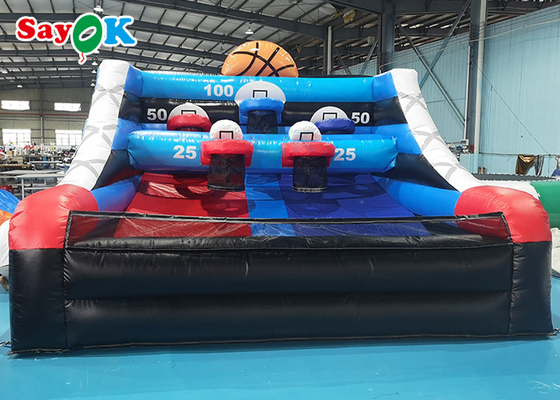 Inflatable Basketball Game 4x4x3mH Tarpaulin Inflatable Sports Games Kids Basketball Game Blow Up Shooting Table