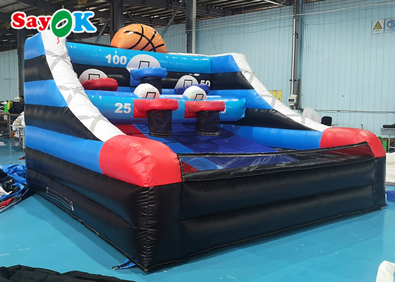 Inflatable Basketball Game 4x4x3mH Tarpaulin Inflatable Sports Games Kids Basketball Game Blow Up Shooting Table