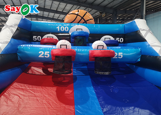 Inflatable Basketball Game 4x4x3mH Tarpaulin Inflatable Sports Games Kids Basketball Game Blow Up Shooting Table