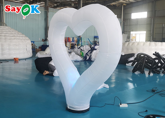 Giant Inflatable Balloon Wedding Decoration Love Heart Model With Light