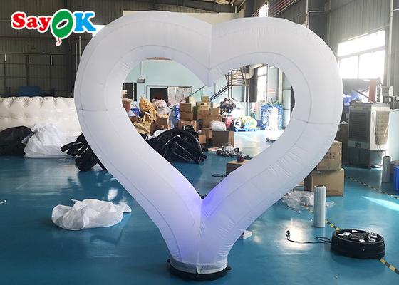 Giant Inflatable Balloon Wedding Decoration Love Heart Model With Light