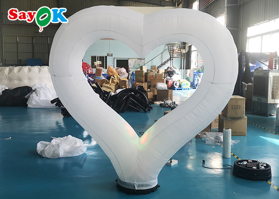 Giant Inflatable Balloon Wedding Decoration Love Heart Model With Light