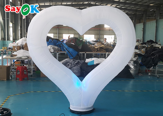 Giant Inflatable Balloon Wedding Decoration Love Heart Model With Light