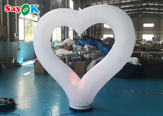 Giant Inflatable Balloon Wedding Decoration Love Heart Model With Light