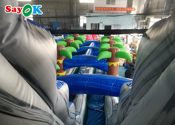 Giant Bouncy Slide OEM Funny Blow Up Palm Tree Water Slide Inflatable Jumpers Inflatable Bounce House With Slide