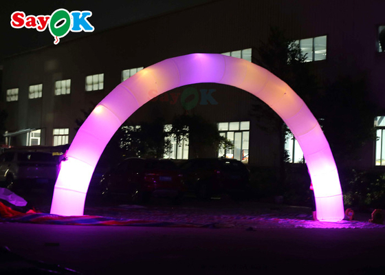 PVC Inflatable Archway Door Decors Santa Built In LED Lights Tethers Stakes Yard Lawn Patio Indoor