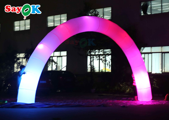 PVC Inflatable Archway Door Decors Santa Built In LED Lights Tethers Stakes Yard Lawn Patio Indoor