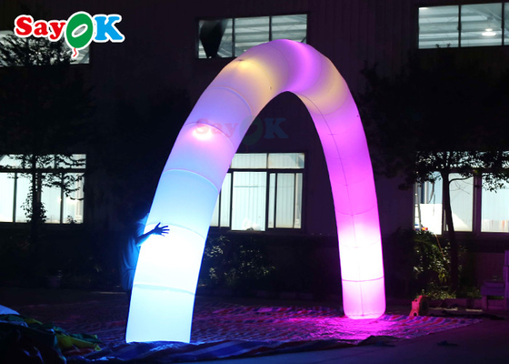 PVC Inflatable Archway Door Decors Santa Built In LED Lights Tethers Stakes Yard Lawn Patio Indoor