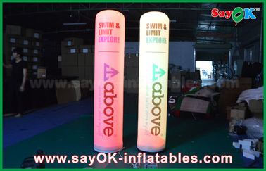 Printed Inflatable Lighting Decoration Pillar Cone Shape Balloon For State Decoration
