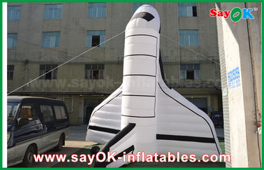 White Oxford Cloth Custom Inflatable Products Plane Spaceflight Aircraft Model For Event