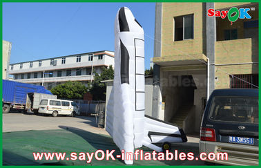 White Oxford Cloth Custom Inflatable Products Plane Spaceflight Aircraft Model For Event