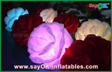 LED Lighting Inflatable Lighting Decoration DIA Rose Flower With CE / UL Blower