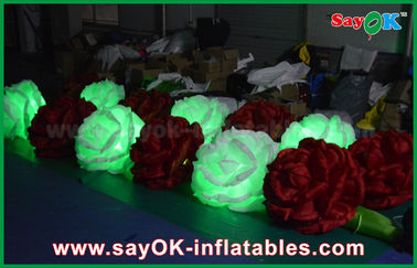 LED Lighting Inflatable Lighting Decoration DIA Rose Flower With CE / UL Blower