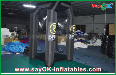 Black Oxford Custom Inflatable Products Inflatable Money Booth For Promotion , 1.5mLX2mWX 2.5mL