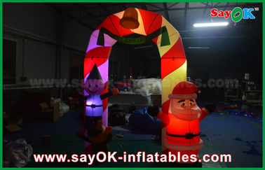 Inflatable Archway Rental Mylon Cloth Inflatable Arch Christmas Decoration Arch With LED Light