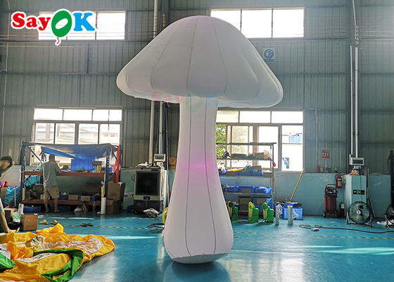 Giant Mushroom Inflatable Lighting Decorations 2ft Diameter For Theme Park