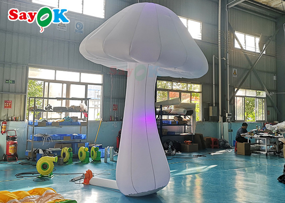 Giant Mushroom Inflatable Lighting Decorations 2ft Diameter For Theme Park