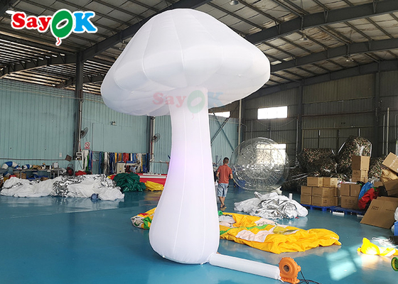 Giant Mushroom Inflatable Lighting Decorations 2ft Diameter For Theme Park