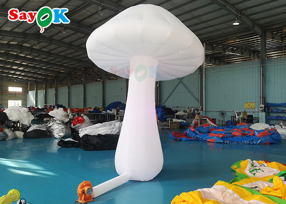 Giant Mushroom Inflatable Lighting Decorations 2ft Diameter For Theme Park