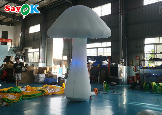 Giant Mushroom Inflatable Lighting Decorations 2ft Diameter For Theme Park