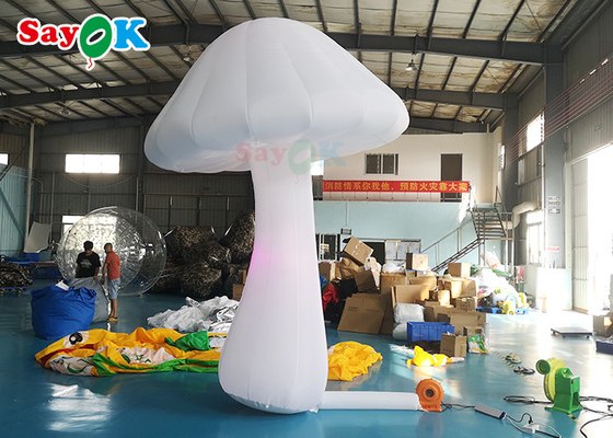 Giant Mushroom Inflatable Lighting Decorations 2ft Diameter For Theme Park